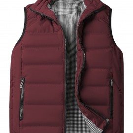 Winter Thick Vest For Men, Casual Black Warm Padded Sleeveless Jacket Best Sellers