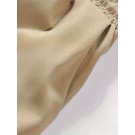 2pcs Men's Stripe Pattern Color Block Short Sleeve Button Shirt & Loose Shorts, Men's Casual Outfit For Summer Vacation